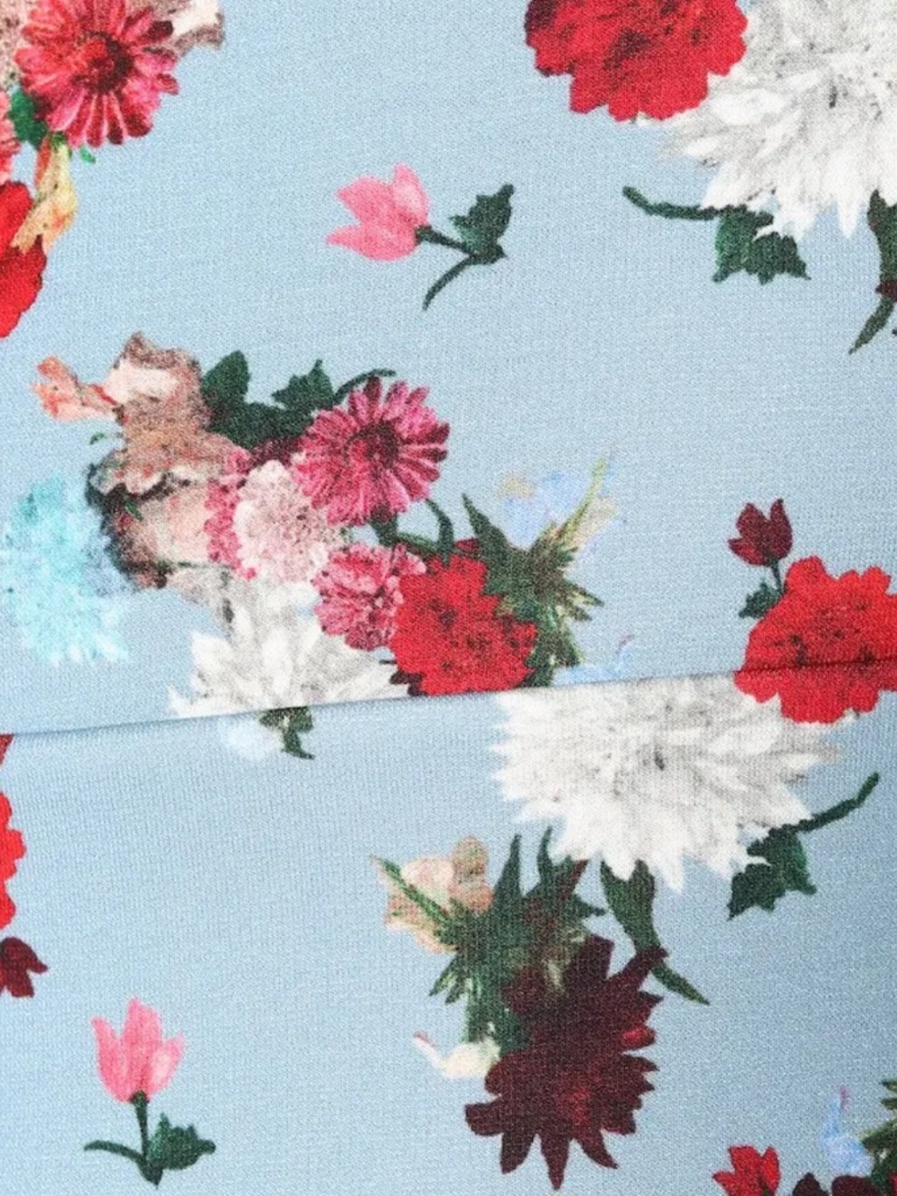 ERDEM Essie Floral Ponte Dress in blue size 6 - Picture 4 of 11